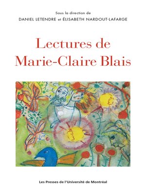 cover image of Lectures de Marie-Claire Blais